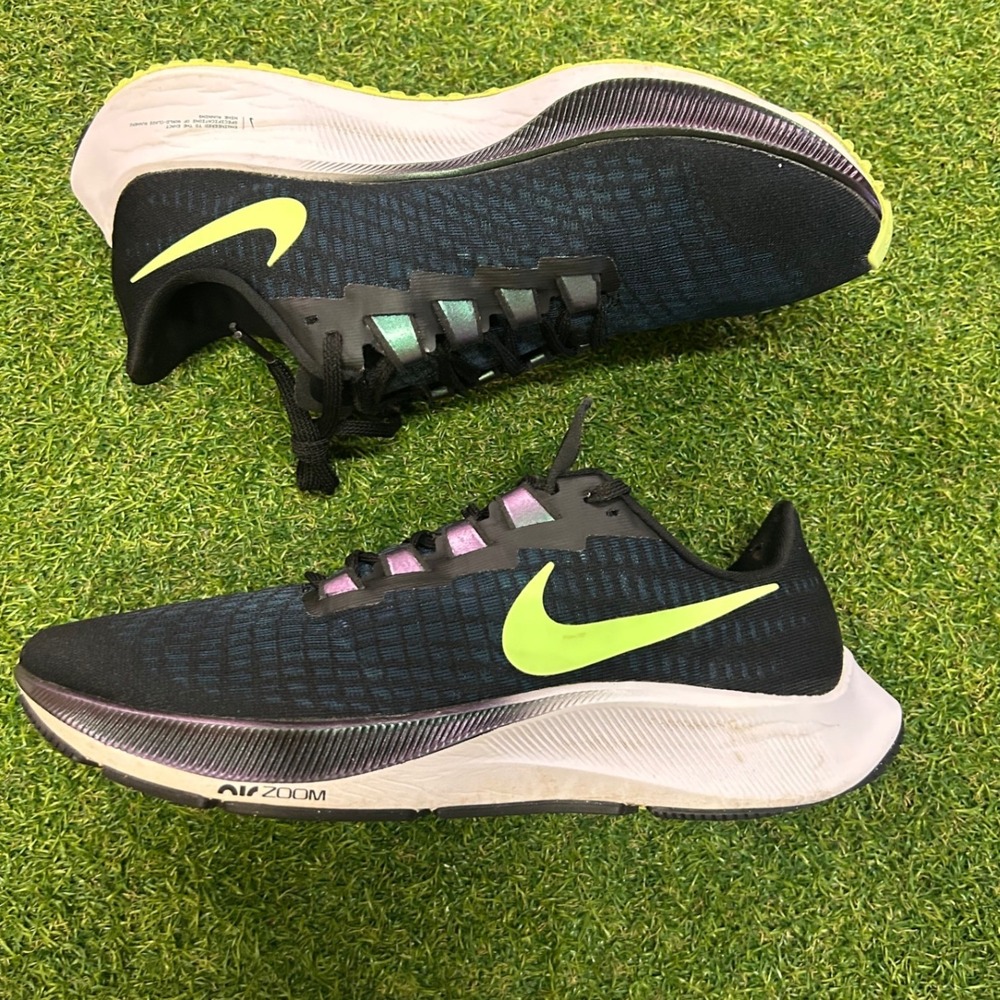 Nike Air Zoom Pegasus 37 Mens Running Shoes Black Ghost Green BQ9646-001 8.5